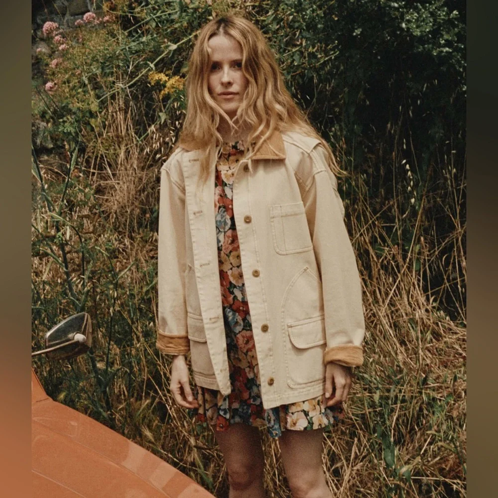 Doen Cream and Tan Utility Jacket - Picture 6 of 8